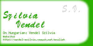 szilvia vendel business card